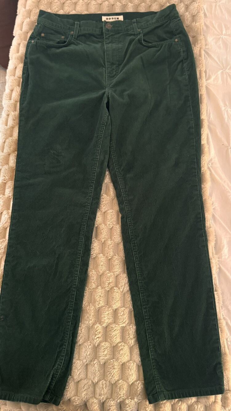 Boden Women’s Dark Green Corduroy Straight Size 10
